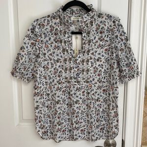 NWT Floral 100% cotton top - Small